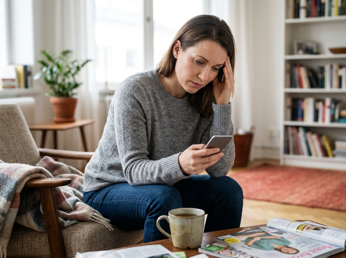 Woman experiencing relief from UTI symptoms
