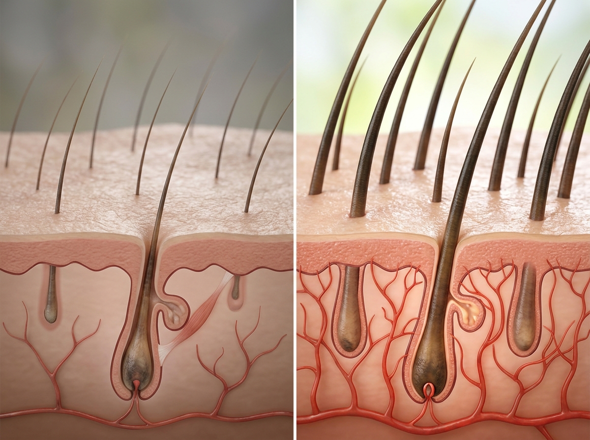 How DHT affects hair follicles
