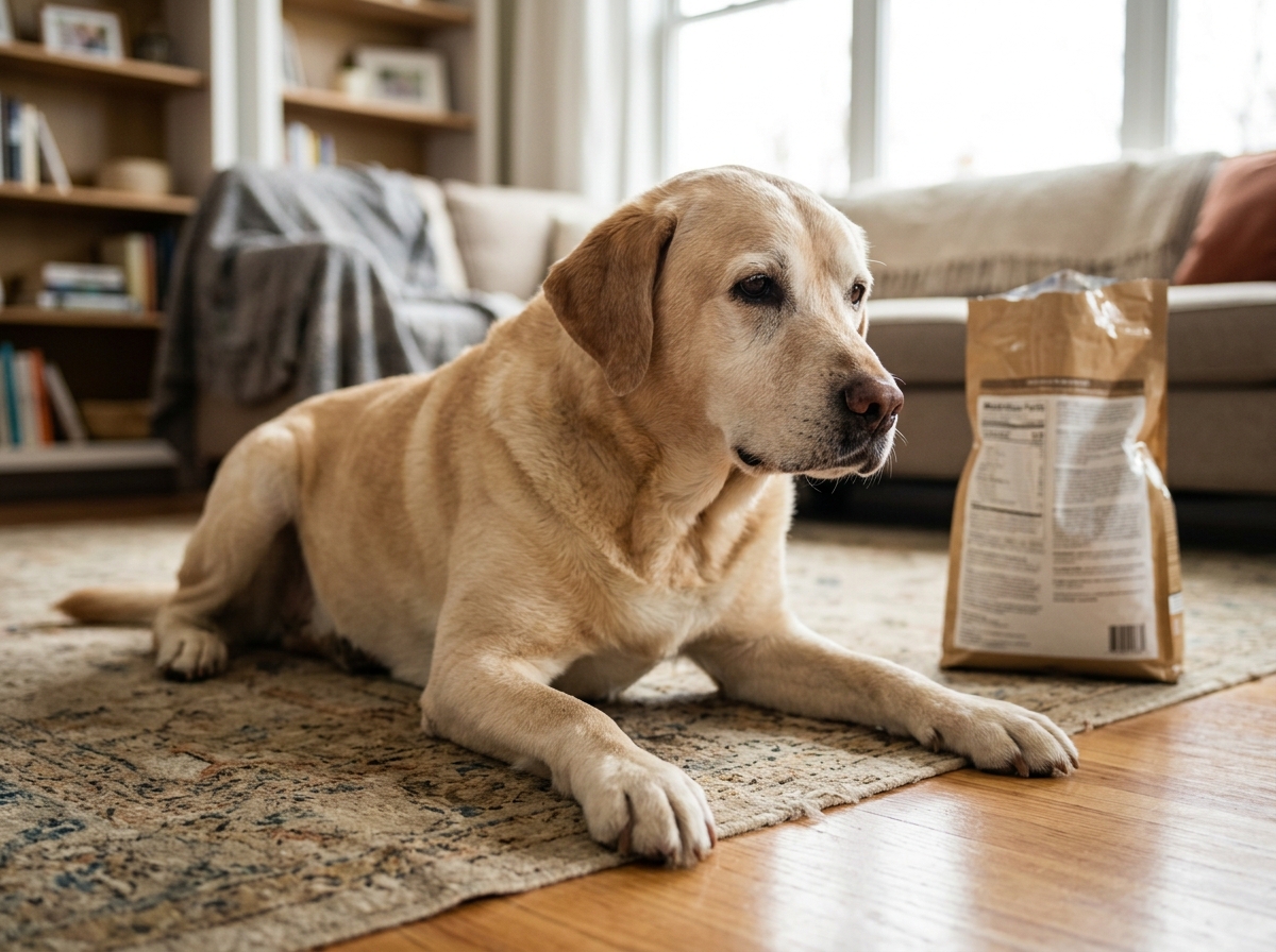 Senior dog resting