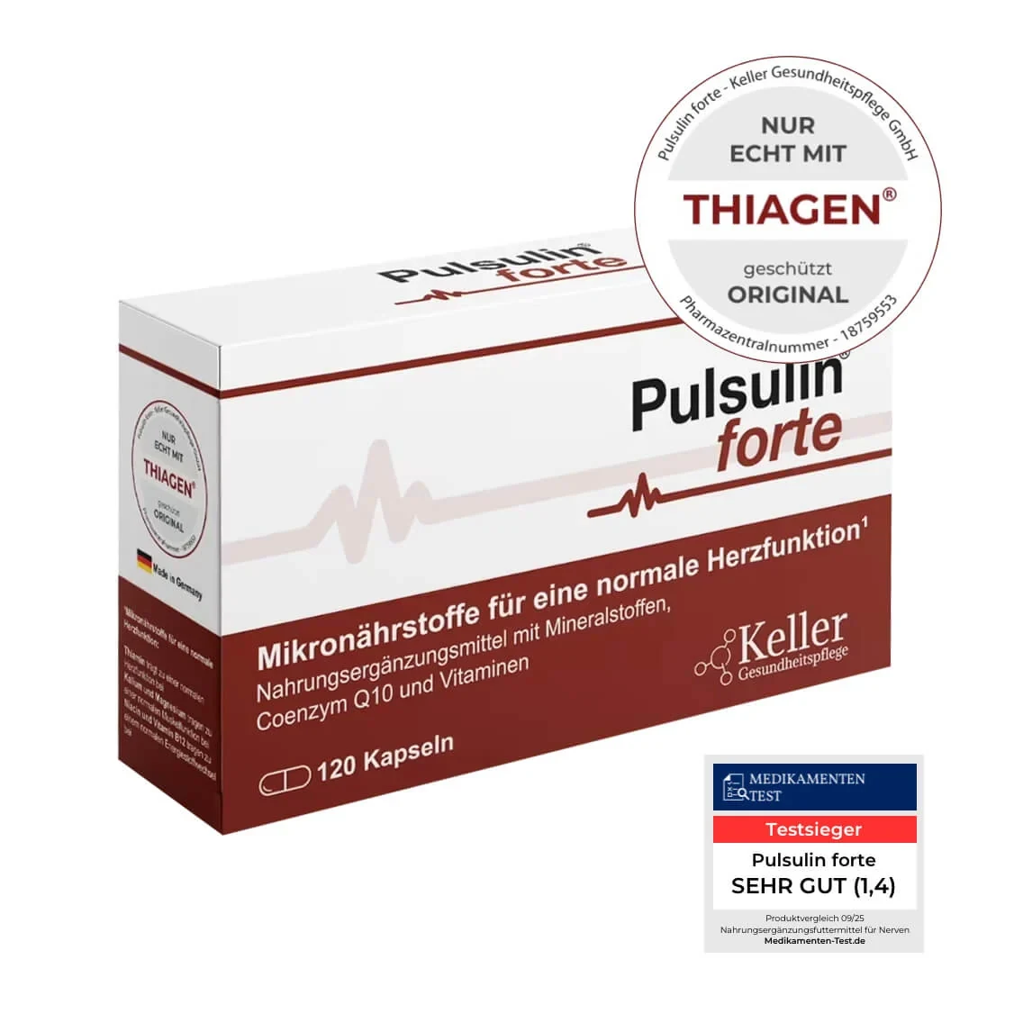 Pulsulin forte, Packung mit 120 Kapseln