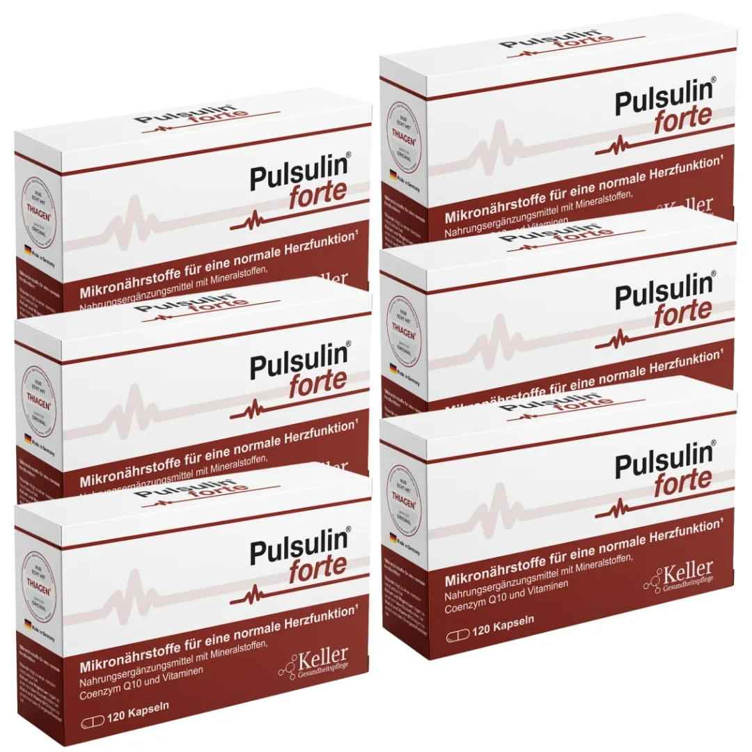 Sechs Packungen Pulsulin forte